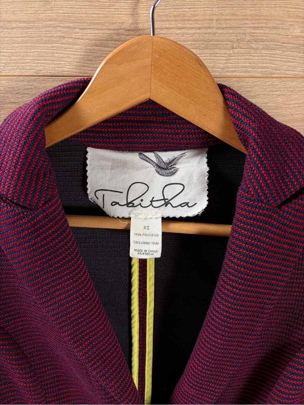 Tabitha Anthropologie Women's Maroon 3/4 Sleeve Peplum Blazer - Picture 6 of 8